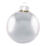 Christmas balls silver shiny made of glass 6 pcs./blister...