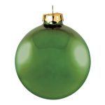 Weihnachtskugeln, grün glänzend, 6 St./Blister, aus Glas,...
