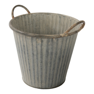 Bucket with handle - Material:  - Color: grey - Size: Ø 25cm