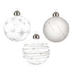 Boules de verre 3 designs assortis dans laffichage de 12...