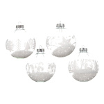 Glass balls filled with artificial snow set of 12 -...