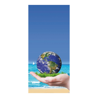 Motivdruck "Save the world", Stoff, Größe: 180x90cm Farbe: mehrfarbig   #