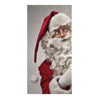 Motivdruck "Funny Santa", Stoff, Größe: 180x90cm Farbe: rot/weiß   #