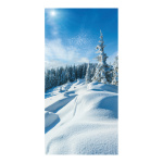 Motivdruck Schnee-Idylle, Stoff, Größe:180x90cm,  Farbe:...