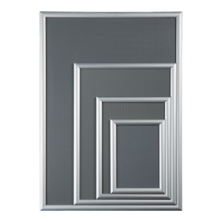 A4 Snap frame EasyFix 25mm mitred profile - Material: back-side glue strips for fixing - Color: silver - Size: 3x24x33cm