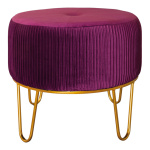 Velvet chair 4-legged - Material:  - Color: purple/gold -...