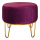Velvet chair 4-legged - Material:  - Color: purple/gold - Size: 50x50x41cm