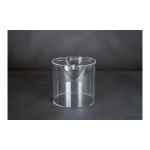 Acrylic raffle box cylindric - Material: with lockable...