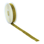 Glitter velvet ribbon  - Material:  - Color: gold - Size:...