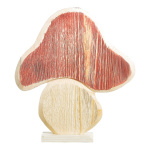 Pilz aus Holz, mit Standfuß, Größe: 19x18cm Farbe:...
