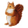 Eichhörnchen aus Kunstharz, witterungsbeständig     Groesse:31x18x33cm    Farbe:braun     #