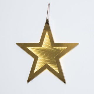 Lichtstern Ø50cm mit bifacial Gold-Infinity-Spiegel, Indoor