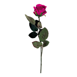 Rose, künstlich      Groesse: 37cm - Farbe: dunkelrot