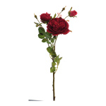 Rose sprig 3-fold  - Material:  - Color: dark red - Size:...