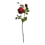Rose sprig 2-fold - Material:  - Color: red - Size: 60cm