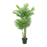 Areca palm tree in pot mit 3 trunks - Material: made of...