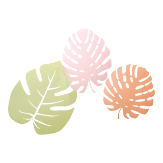 Set feuilles de palmier par 3, en papier, avec oeillets de suspension     Taille: 30-50cm    Color: multicolore