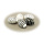 5 Ostereier mit Hänger, im Beutel, aus Styropor     Groesse: 10cm    Farbe: weiß/schwarz