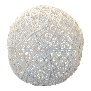 Willow spheres 2-parted made of wickerwork - Material:  - Color: white - Size: Ø 50cm