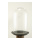 Glocke mit Sockel 2-teilig, aus Kunststoff     Groesse: H: 35cm, Ø 20cm    Farbe: klar/schwarz     #