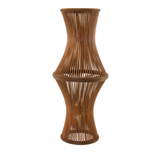 Lampenschirm aus Flechtwerk, aus Holz     Groesse:30x30x70cm    Farbe:natur/braun