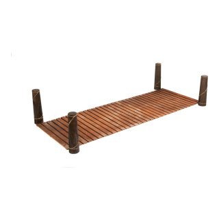 Passerelle en bois multi-pièces     Taille: 200x70cm    Color: brun foncé
