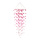 XXL-Schmetterlingshänger mit 25 Girlanden     Groesse: Ø 80cm, L: 120-200cm - Farbe: pink/weiß