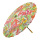 Parasol en papier pliable, feuilles & flamants     Taille: Ø 84cm    Color: coloré