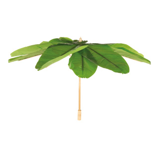 Umbrella foldable, made of artificial banana leaves     Size: Ø 120cm    Color: green