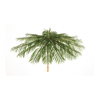 Schirm faltbar, aus künstlichen Palmblättern     Groesse: Ø 120cm    Farbe: grün