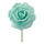 Tête de rose en mousse, avec tige     Taille: Ø 30cm    Color: vert menthe