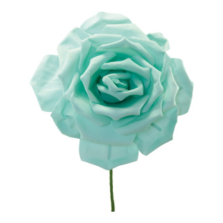 Tête de rose en mousse avec tige  Color: vert menthe Size: Ø 50cm