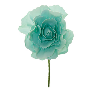 Peony flower head made of foam, with stem     Size: Ø 30cm    Color: mint green