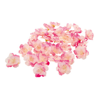 Têtes de fleurs elles, env. 100 pièces, à diffuser     Taille: Ø 5cm    Color: rose/blanc