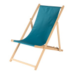 Liegestuhl, aus Holz und Polyester, Größe: 138x56cm...