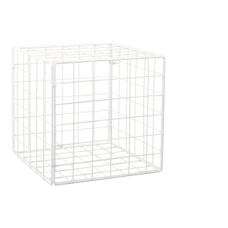 Cube en métal pliable     Taille: 30x30x30cm    Color: blanc
