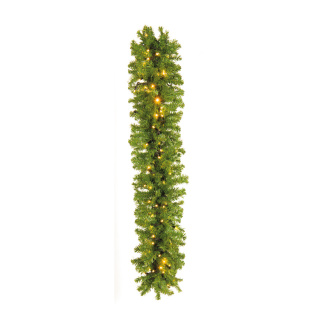 Noble fir garland Deluxe" with 200 tips and 120 warm white LEDs - Material: made of plastic - Color: green/warm white - Size: 125x30cm