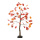 Ahornbaum Stamm aus Holz, Blätter aus Kunstseide, Holzfuß: 17x17x2cm     Groesse:120cm    Farbe:braun/rot