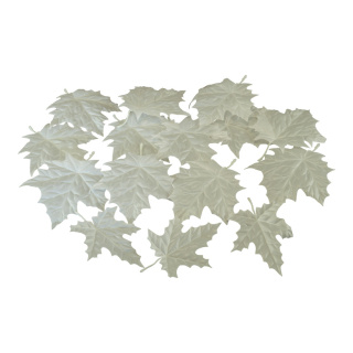 Ahornblätter 36 Stk./Btl., aus Polyester, 2 verschiedene Größen     Groesse:20x16cm, 17x12cm    Farbe:weiß