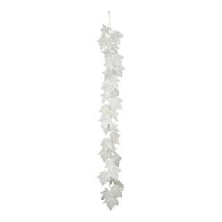 Maple leaf garland  - Material: made of polyester - Color: white - Size: 180cm