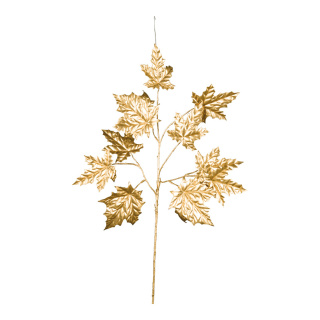 Ahornblattzweig aus Polyester     Groesse:80x50cm    Farbe:gold