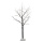 Baum aus Holz, beschneit, Holzfuß: 17x17x2cm     Groesse:125cm    Farbe:braun/weiß