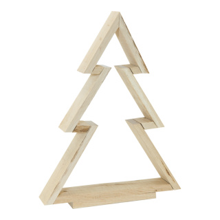 Tree contour  - Material: made of natural wood - Color: natural-coloured - Size: 40x30x5cm