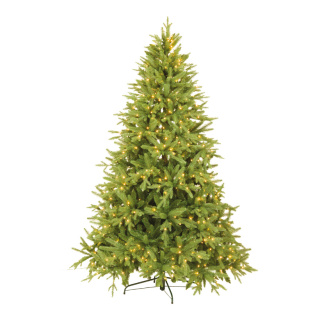 Noble fir mix of PE/PVC with 3.859 tips 33% PE/67% PVC - Material: with 900 warm white LEDs - Color: green/warm white - Size: 240cm X Ø ca.155cm