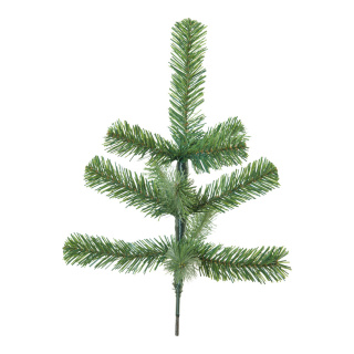 Noble fir twig with 12 tips - Material: for indoor made of PVC - Color: green - Size: 45cm
