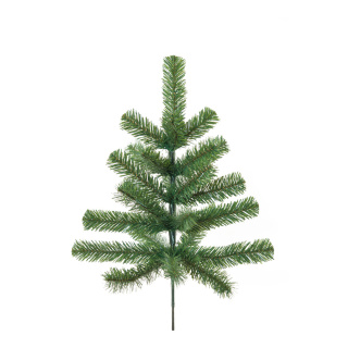 Noble fir twig with 24 tips - Material: for indoor made of PVC - Color: green - Size: 60cm
