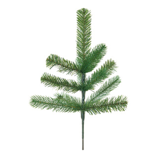 Noble fir twig with 12 tips - Material: for indoor made of PE/PVC - Color: green - Size: 45cm
