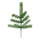 Noble fir twig with 12 tips - Material: for indoor made of PE/PVC - Color: green - Size: 45cm