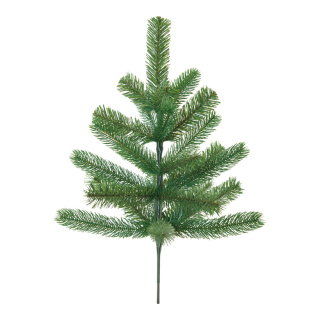 Noble fir twig with 24 tips - Material: for indoor made of PE/PVC - Color: green - Size: 60cm