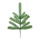 Noble fir twig with 12 tips - Material: for indoor made of PE - Color: green - Size: 45cm